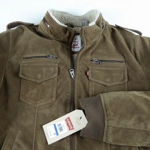 Levi’s Aviator Sherpa Lined Faux Suede Leather NWT